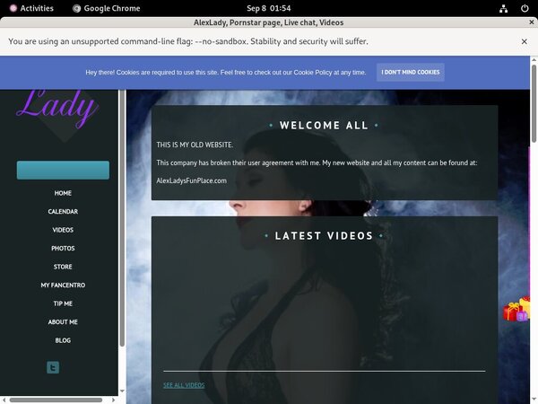 Alexlady.modelcentro.com Pro Biller Page