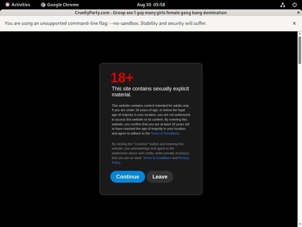 Cruelty Party Login Ids