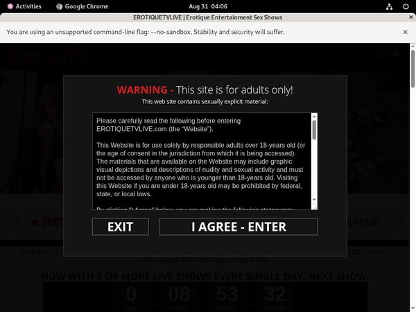 Erotique TV Free Login