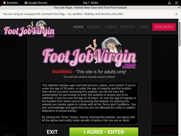 Footjobvirgin.com Membership Plan