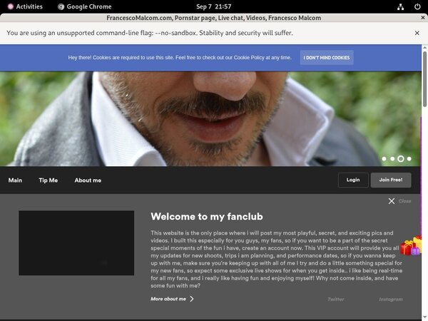 FrancescoMalcom.com Discount Join Page