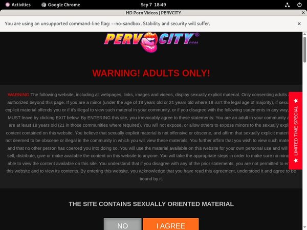 Free Account Pervcity Offer