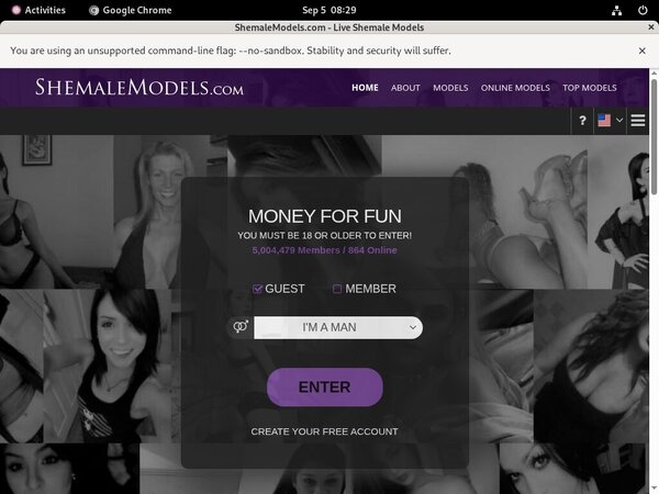 Free Accounts In Shemalemodels.com
