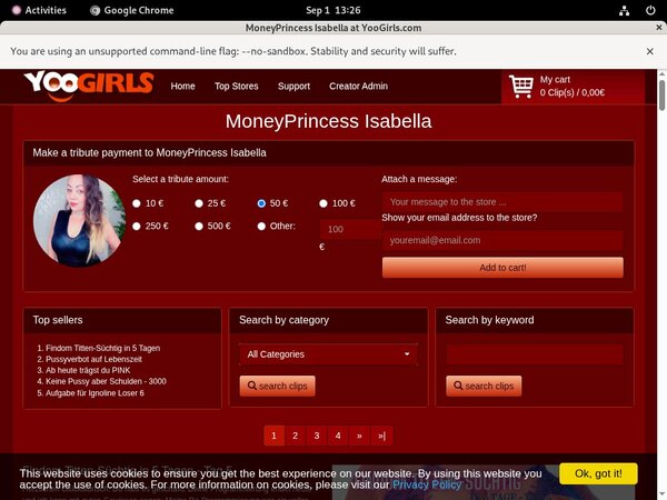 Fresh Moneyprincess Isabell Site Rip