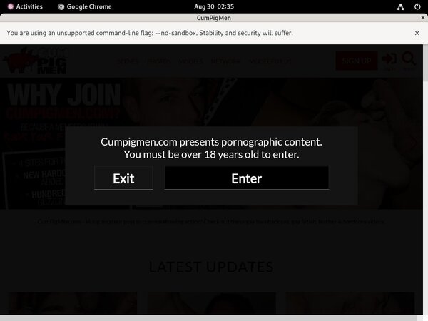 Cum Pig Men One Year