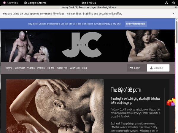Jonnycockfill.modelcentro.com With No Card