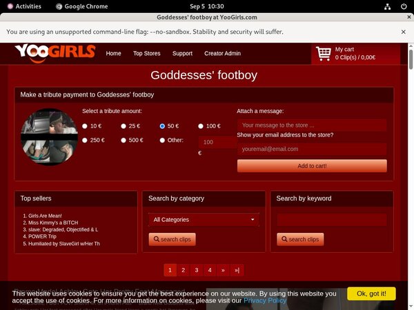 Passwords Goddesses Footboy