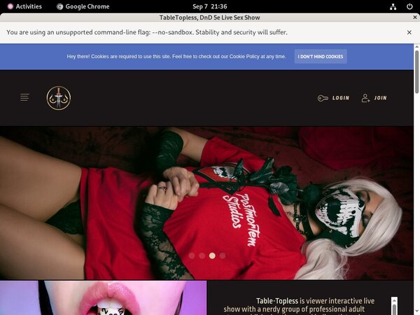 Tabletopless.org Cam