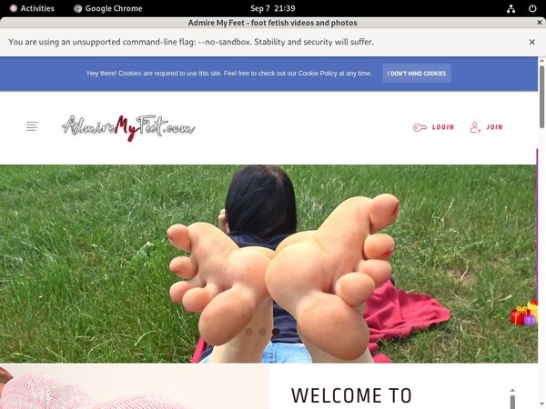 Admiremyfeet.com With AOL Account